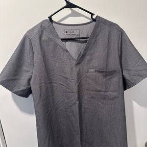 FIGS Women’s Catarina Scrub Top Charcoal Size XL